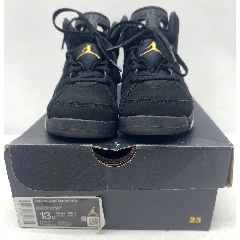 Nike Air Jordan 6 Retro Defining Moments DMP 2020 Size 13C Black Gold CT4965007